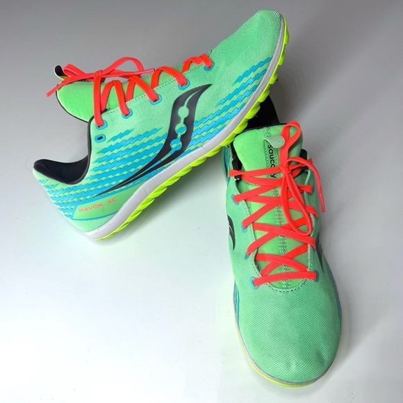 Saucony Men’s Havok XC Spike Green Running Shoes Size- 10 - Picture 1 of 9
